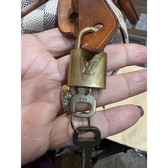 Louis Vuitton Speedy 25 Damier Azur Satchel, Lock, Dust Bag - Picture 16 of 16